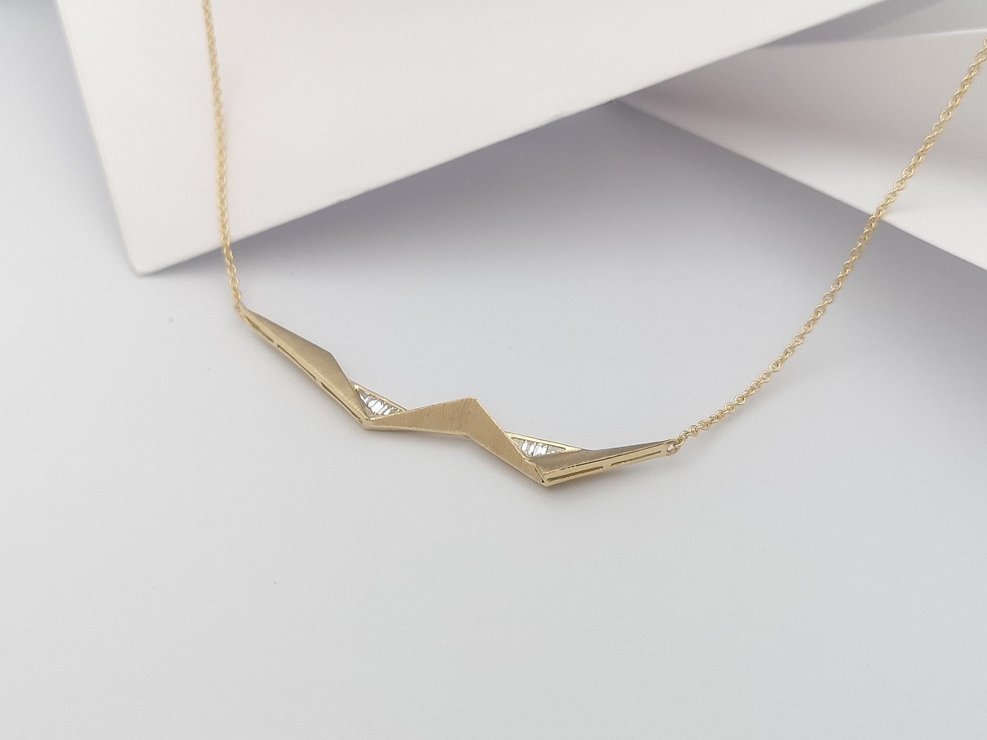 Diamant-Halskette in 18 Karat Goldfassung von Kavant & Sharart im Angebot 1