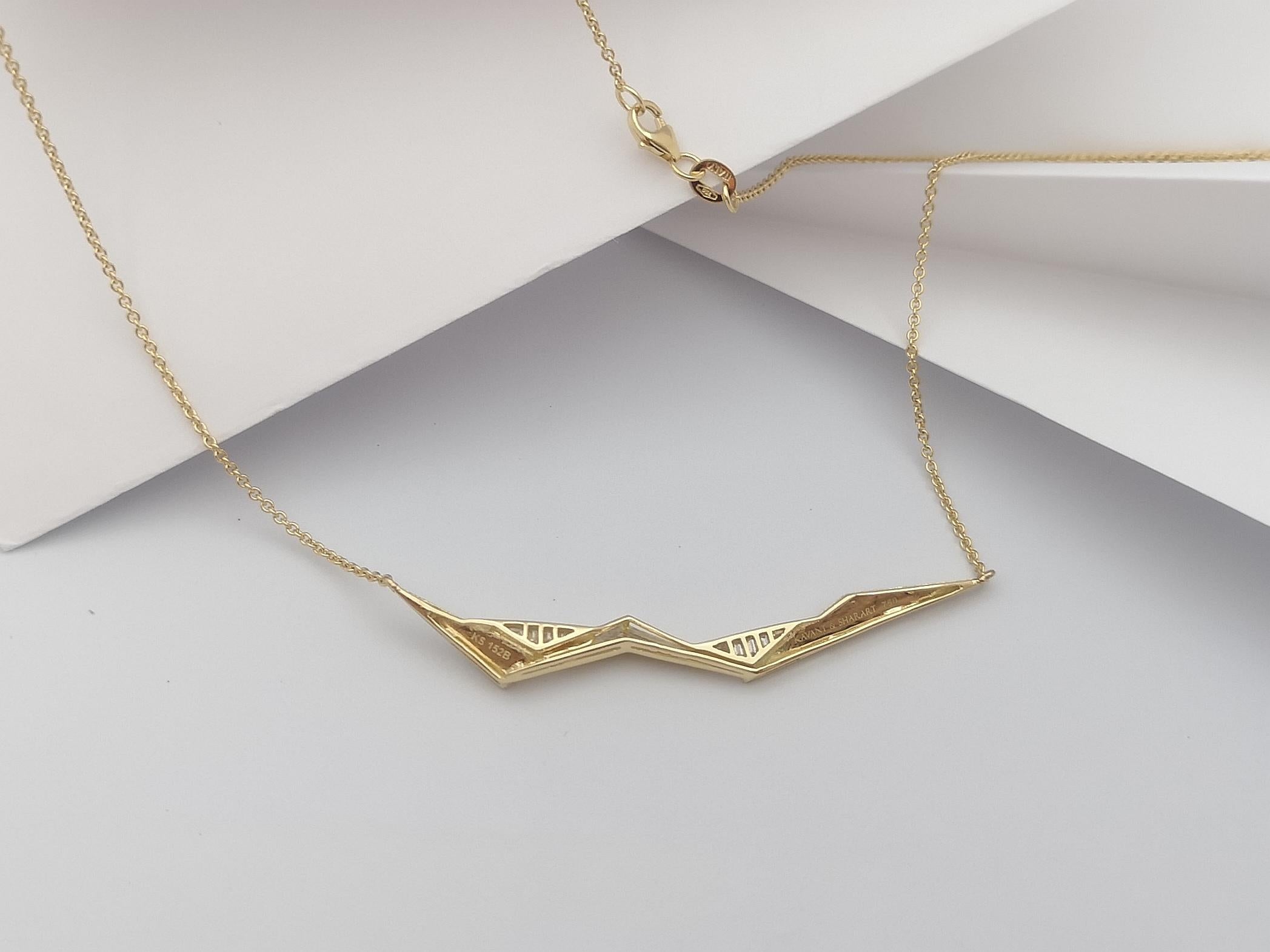 Diamant-Halskette in 18 Karat Goldfassung von Kavant & Sharart im Angebot 2