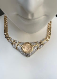 Collier serti de diamants en or 18 carats