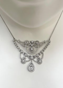 Diamond Necklace set in 18K White Gold Settings