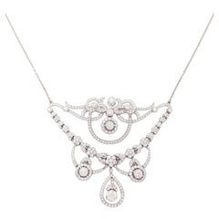 Collier serti de diamants en or blanc 18 carats