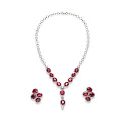 Collier de diamants et rubis