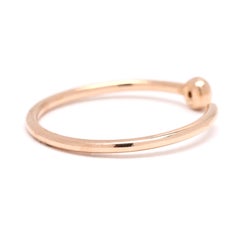 Diamond Negative Space Band Ring, 18k Rose Gold, Ring Size 6.25