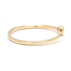 Diamond Negative Space Band Ring, 18k Yellow Gold, Ring Size 6.5