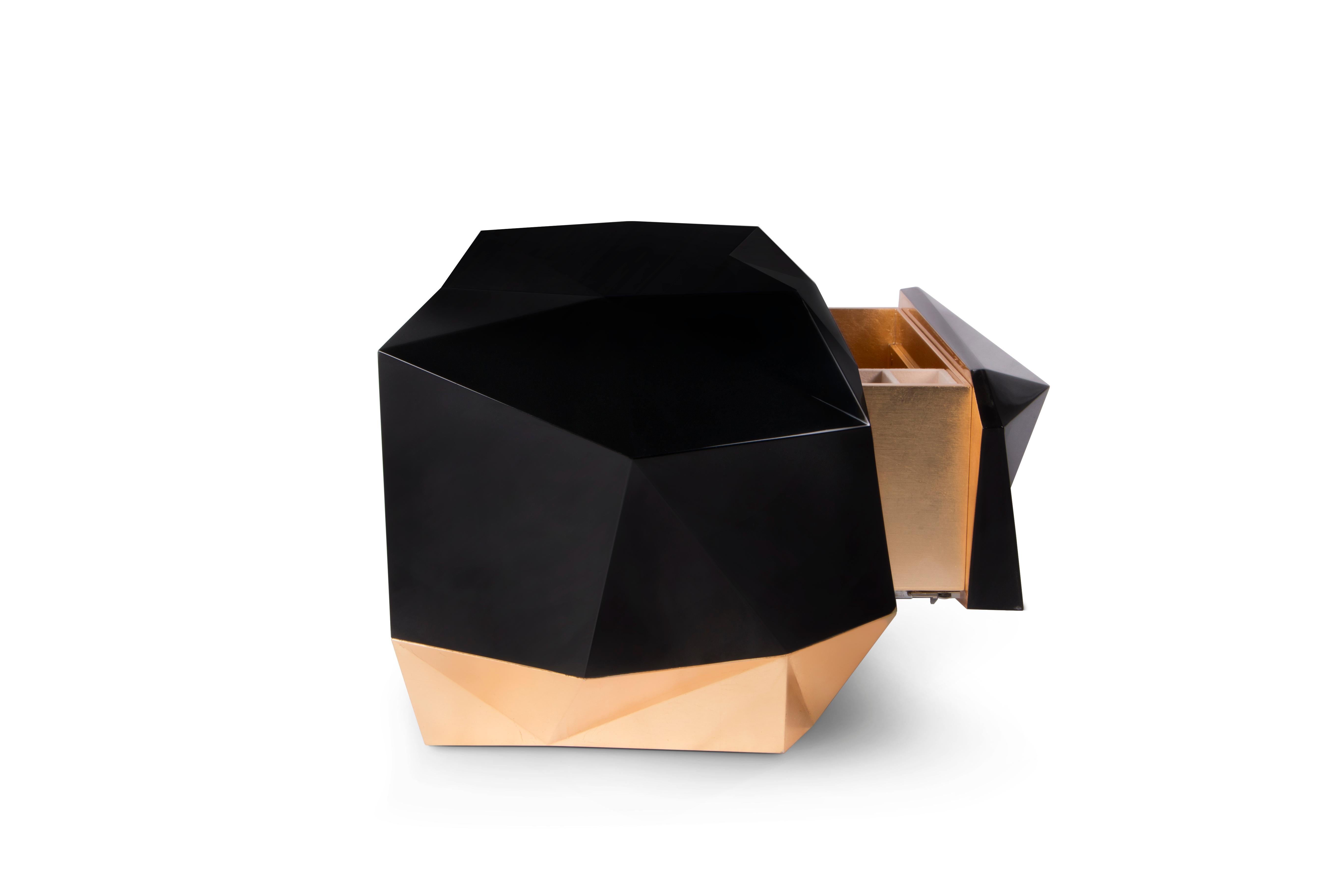 black diamond nightstand