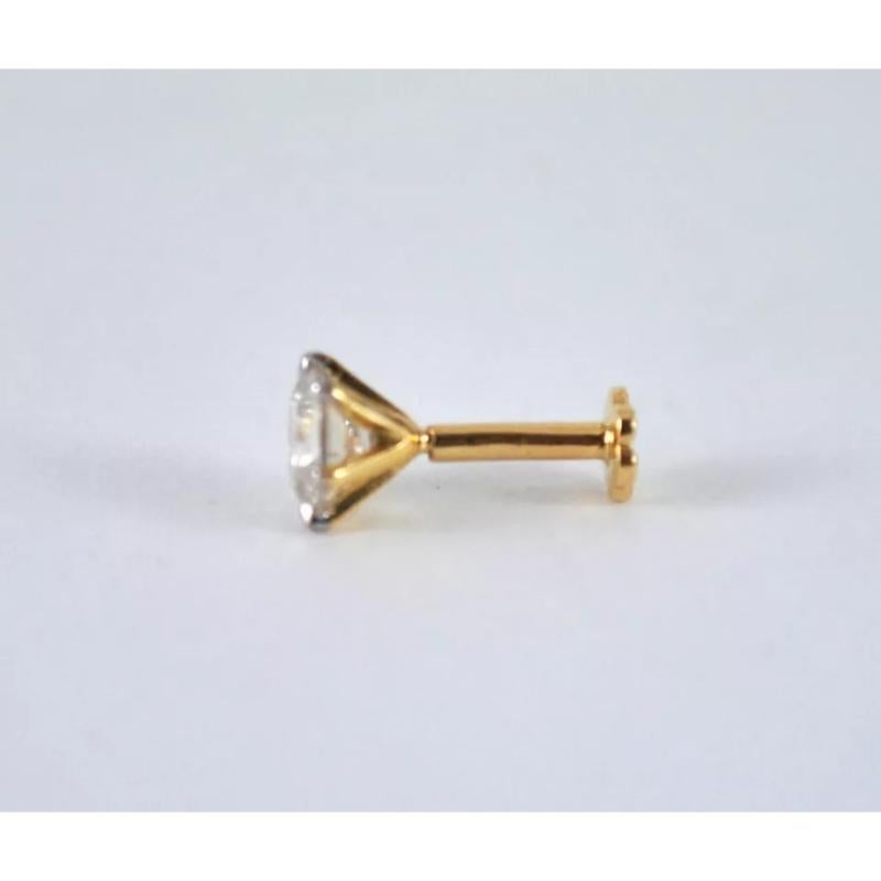Borchia con naso di diamante all'orecchio Spillone con diamante solitario in oro 14k

Informazioni aggiuntive:
Metallo di base: Oro giallo 14k
Pietra principale: Diamante 
Forma della pietra principale: Rotonda
Colore della pietra principale: