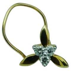 Anneau de nez en diamant Or massif 14k Epingle à nez Bijoux de corps Femmes Accessoires Cadeau.
