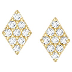 Diamond of Diamond 18k Yellow Gold Stud Earrings