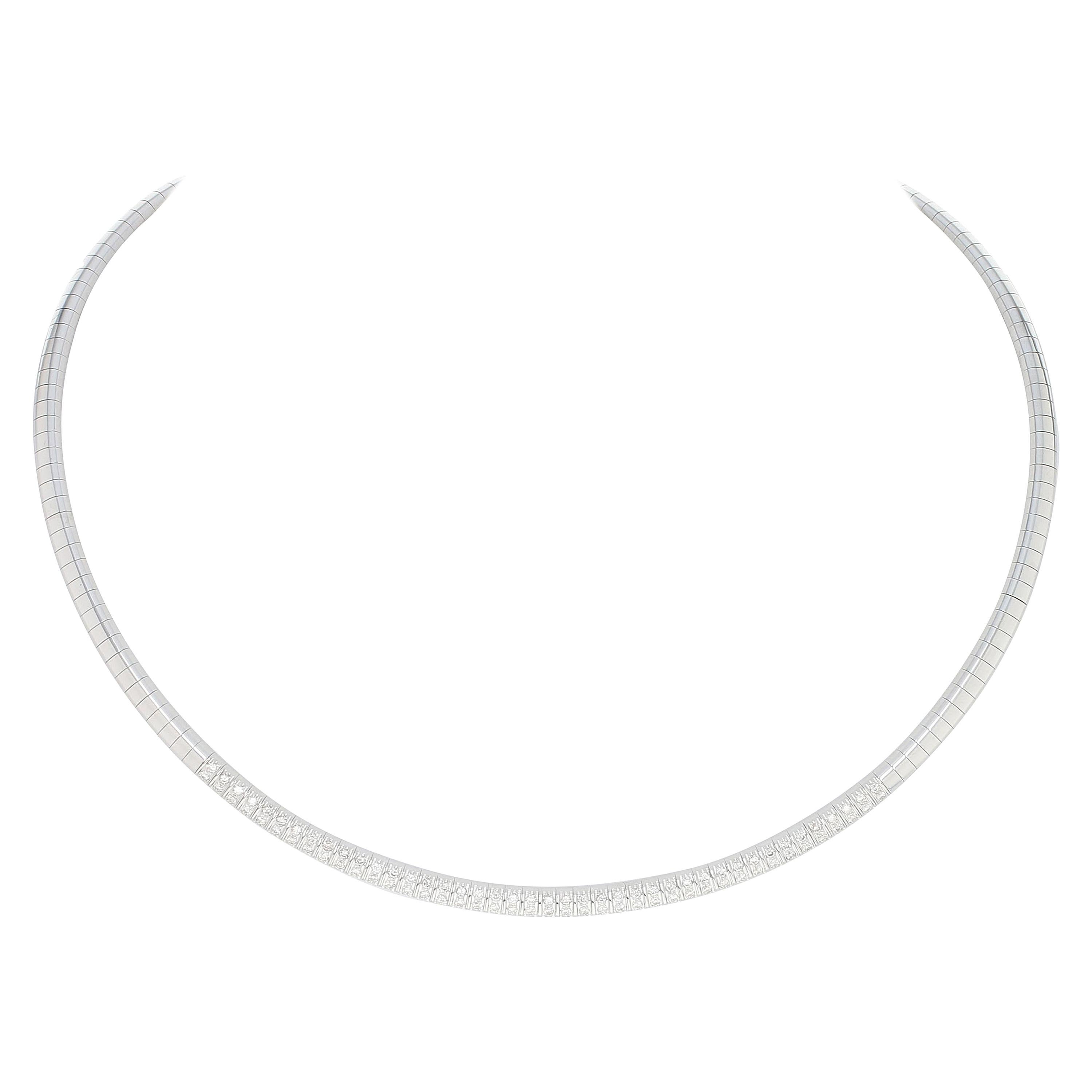 White Gold Omega Chain - 6 For Sale on 