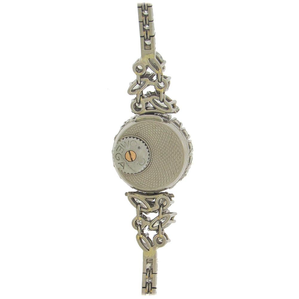Round Cut Diamond Omega Cocktail Watch, circa 1960s