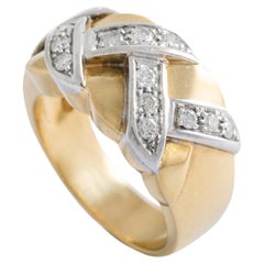 Diamond on Yellow and white gold 18K Ring