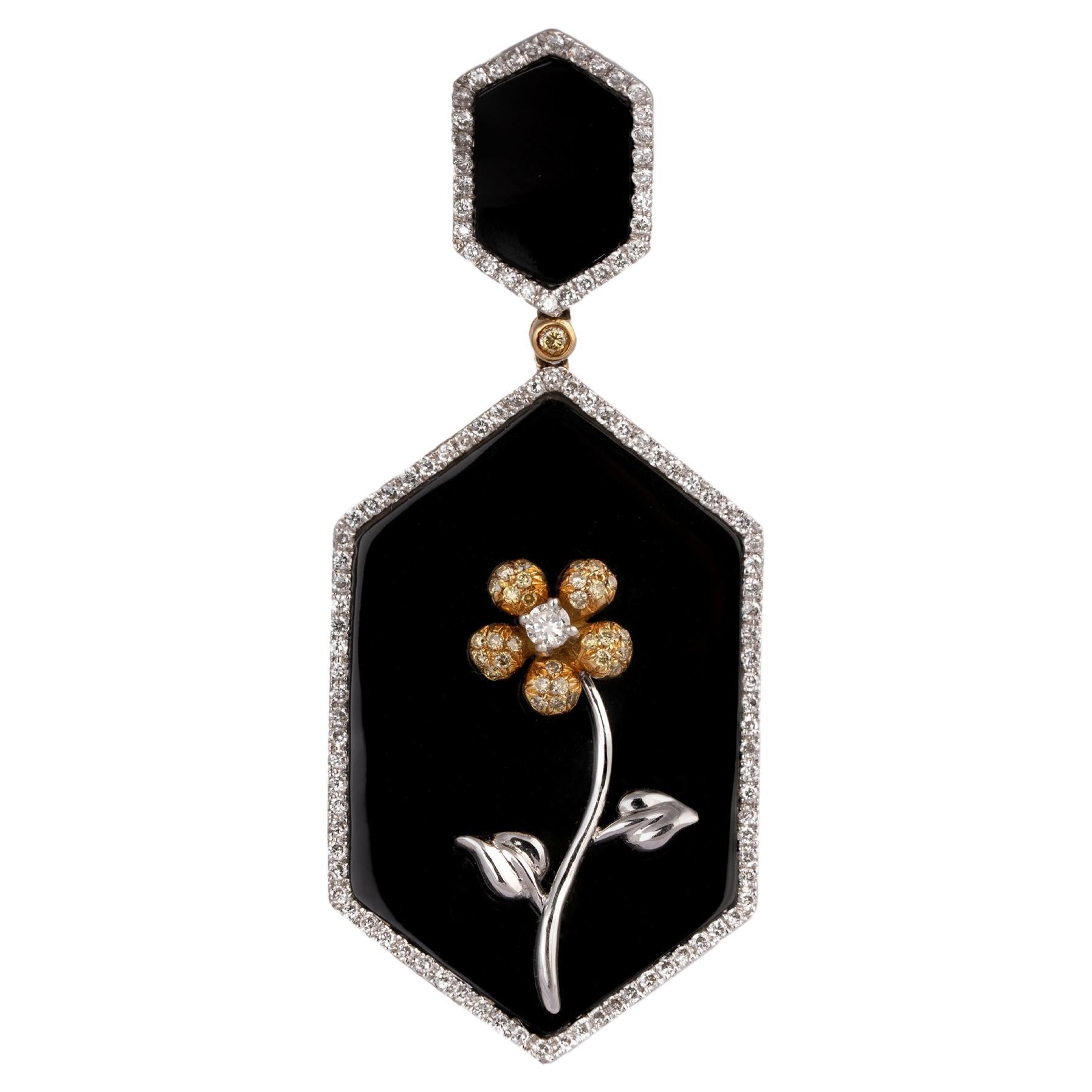 Diamond Onex Pendant in 18k gold  For Sale