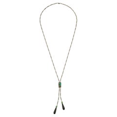 Collana di diamanti, onice e giada