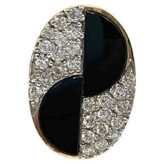 Vintage Diamond Onyx Cocktail Ring