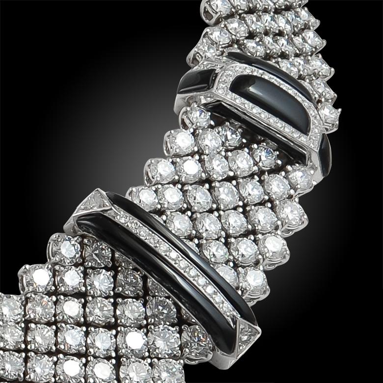 Women's Diamond Onyx Necklace
