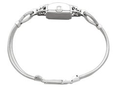 Art Deco Diamond Onyx Platinum Cocktail Watch by Hamilton