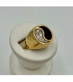 Diamond Onyx Yin Yang Ring 14K Gold Arthur Mitchell Dance Theater Harlem Ballet