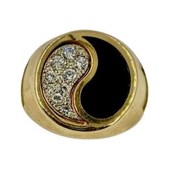 Diamond Onyx Yin Yang Ring 14K Gold Arthur Mitchell Dance Theater Harlem Ballet