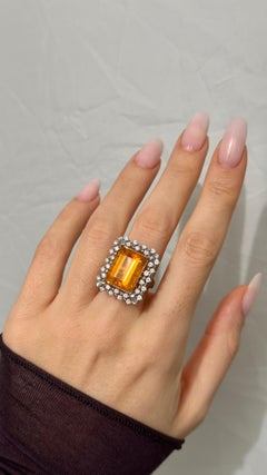 Bague, collier en or 18 carats avec opale et diamants certifiés 11 TCW