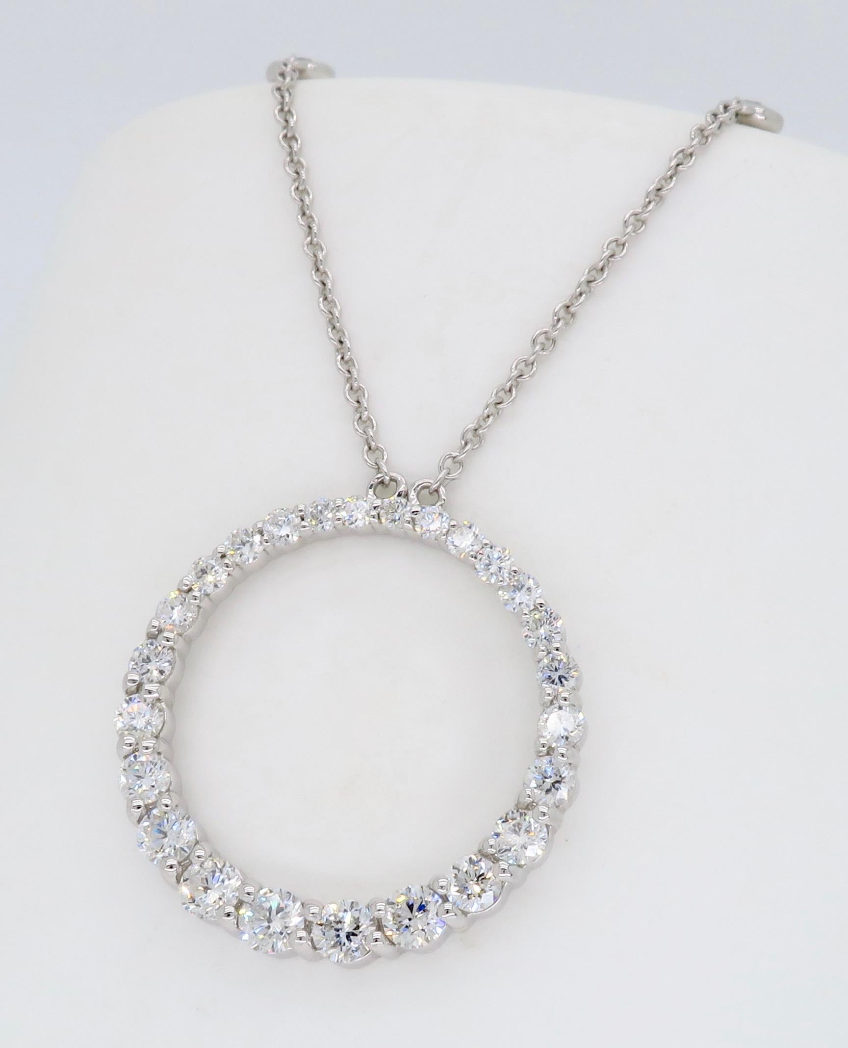 Diamond Open Circle Pendant Necklace at 1stDibs diamond circle