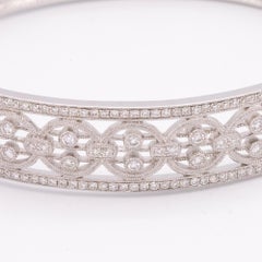 Diamond Open Filigree Gold Bangle Bracelet_Original Retail $10, 795