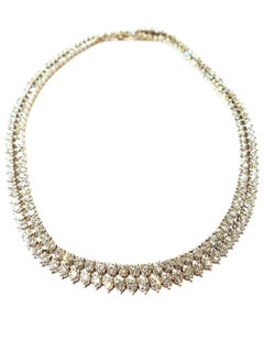 Diamond Opera Necklace Containing 25 Carat to Nest or Wear Long Set in 18 Karat