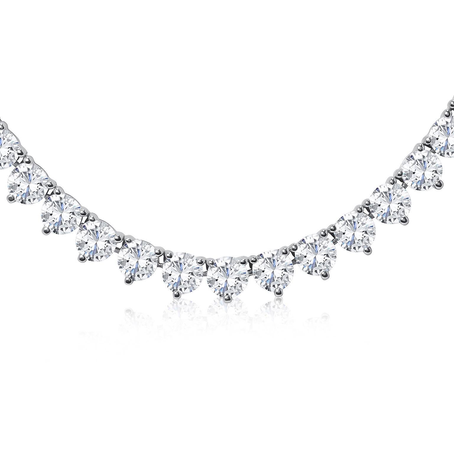 Diamond Opera Tennis Necklace In New Condition For Sale In New York, NY