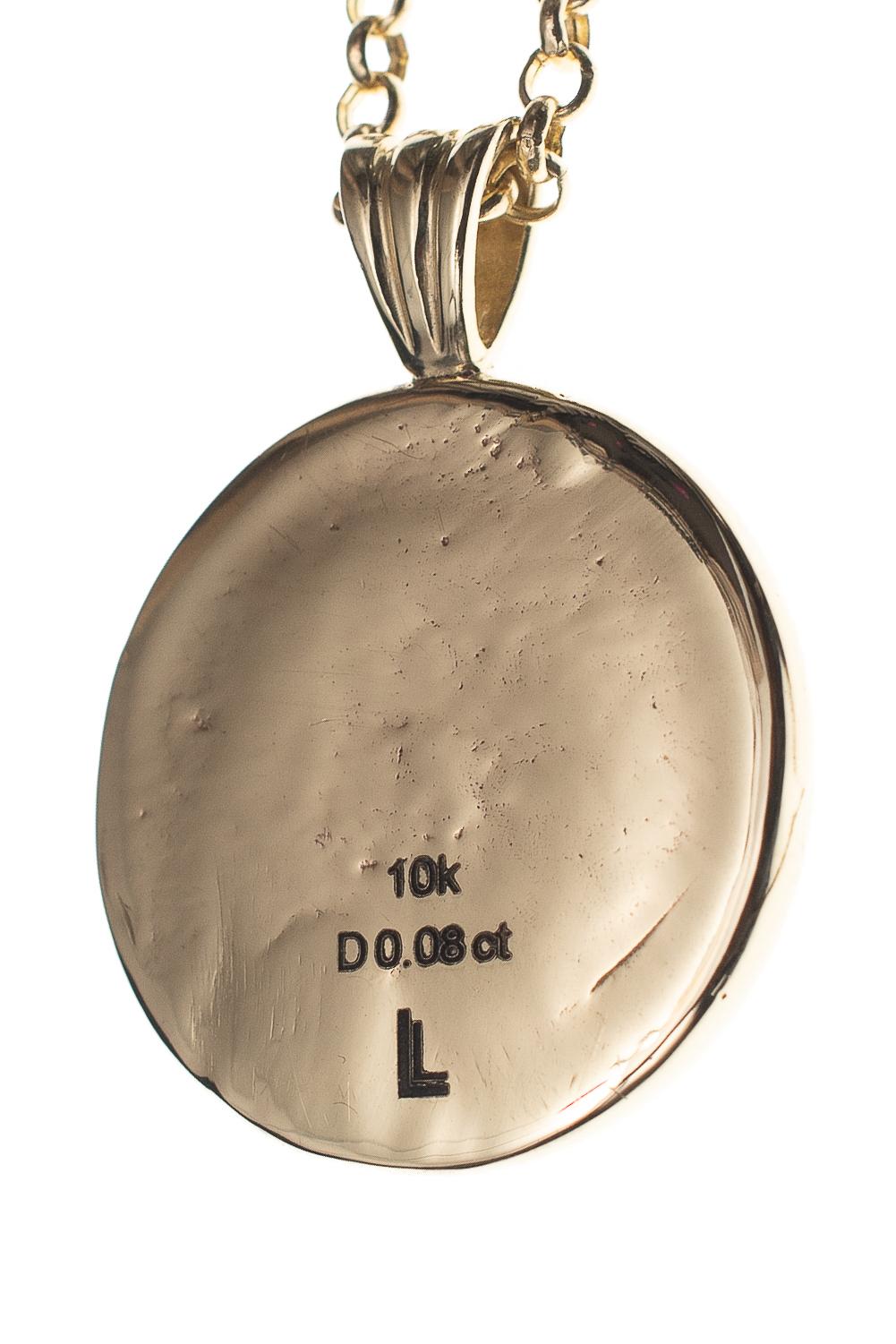 Contemporary Latasha Lamar Diamond Ostera Necklace in 10K Gold For Sale