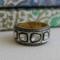 Diamond Oxidized Sterling Silver Ring Size 7