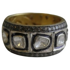 Diamond Oxidized Sterling Silver Ring Size 7