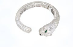 Diamond Panther Cuff Bracelet