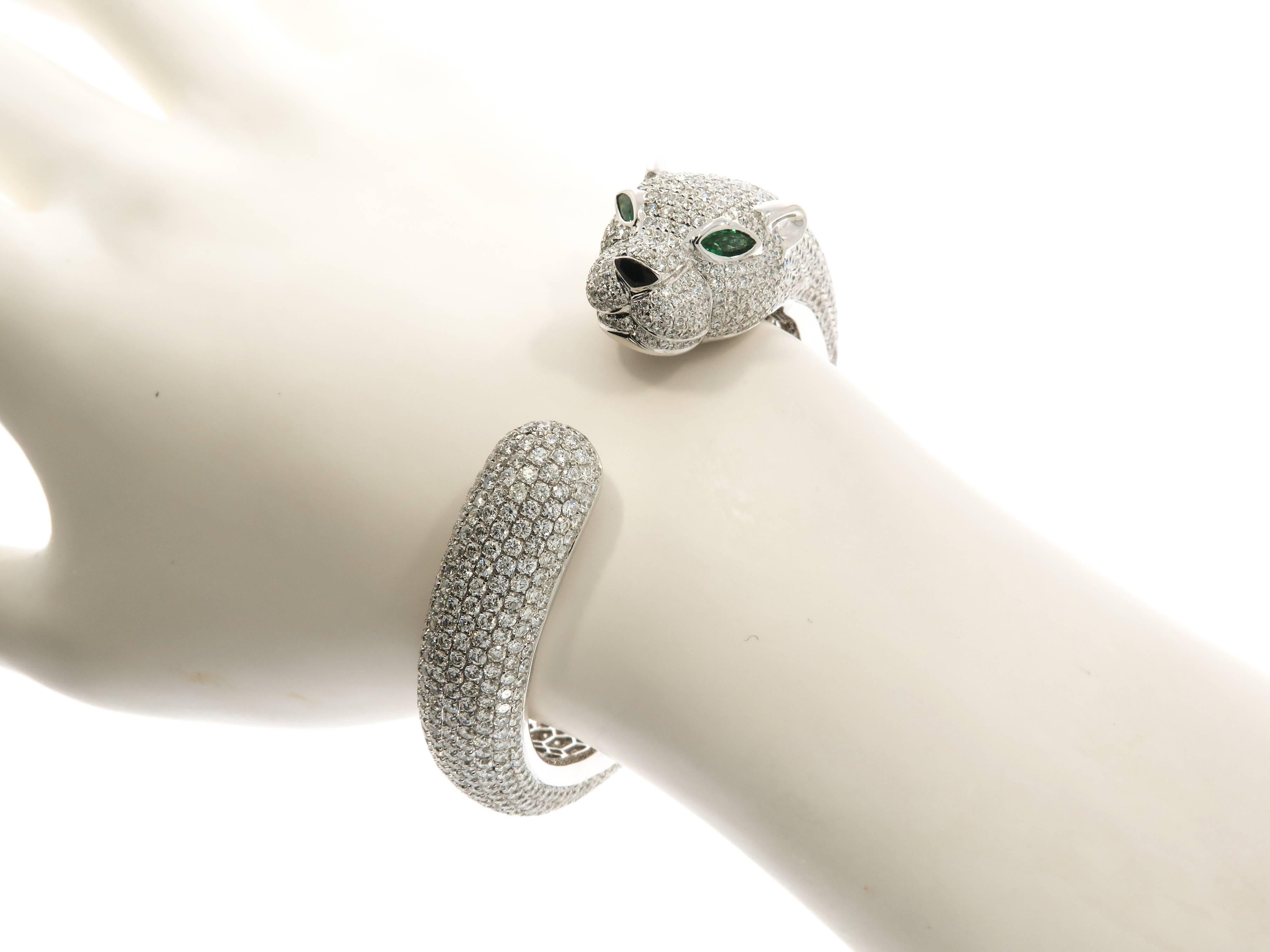 Diamond Panther Cuff Bracelet 2