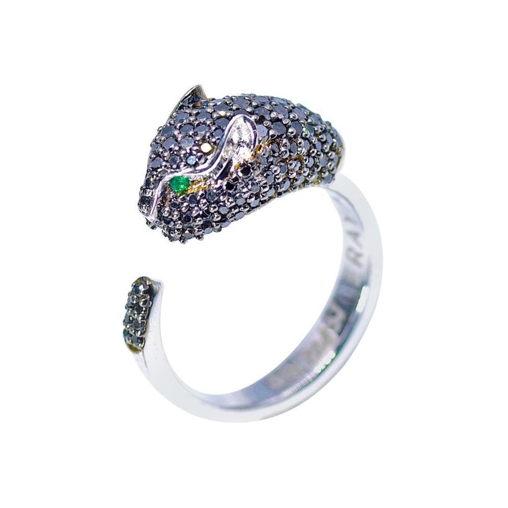 Diamond Panther Ring For Sale
