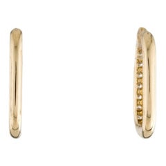 Diamond Paper Clip Earrings 14k yellow gold