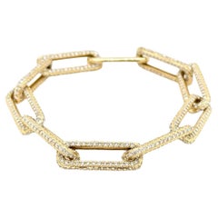 Diamond Paperclip Bracelet