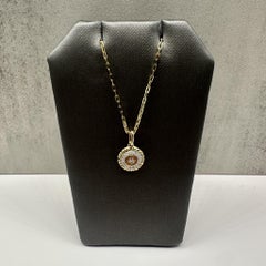 Diamond Paperclip Chain Necklace 10K Yellow Gold 0.08ctw Adjustable New