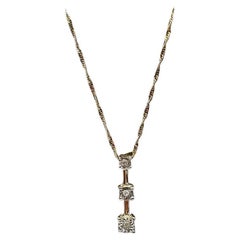 Diamond Past Present Future Necklace in 10kt Yellow Gold – 18in, Pre-Loved Diamond Past Present Future Necklace in 10kt Yellow Gold – 18in, Pre-Loved