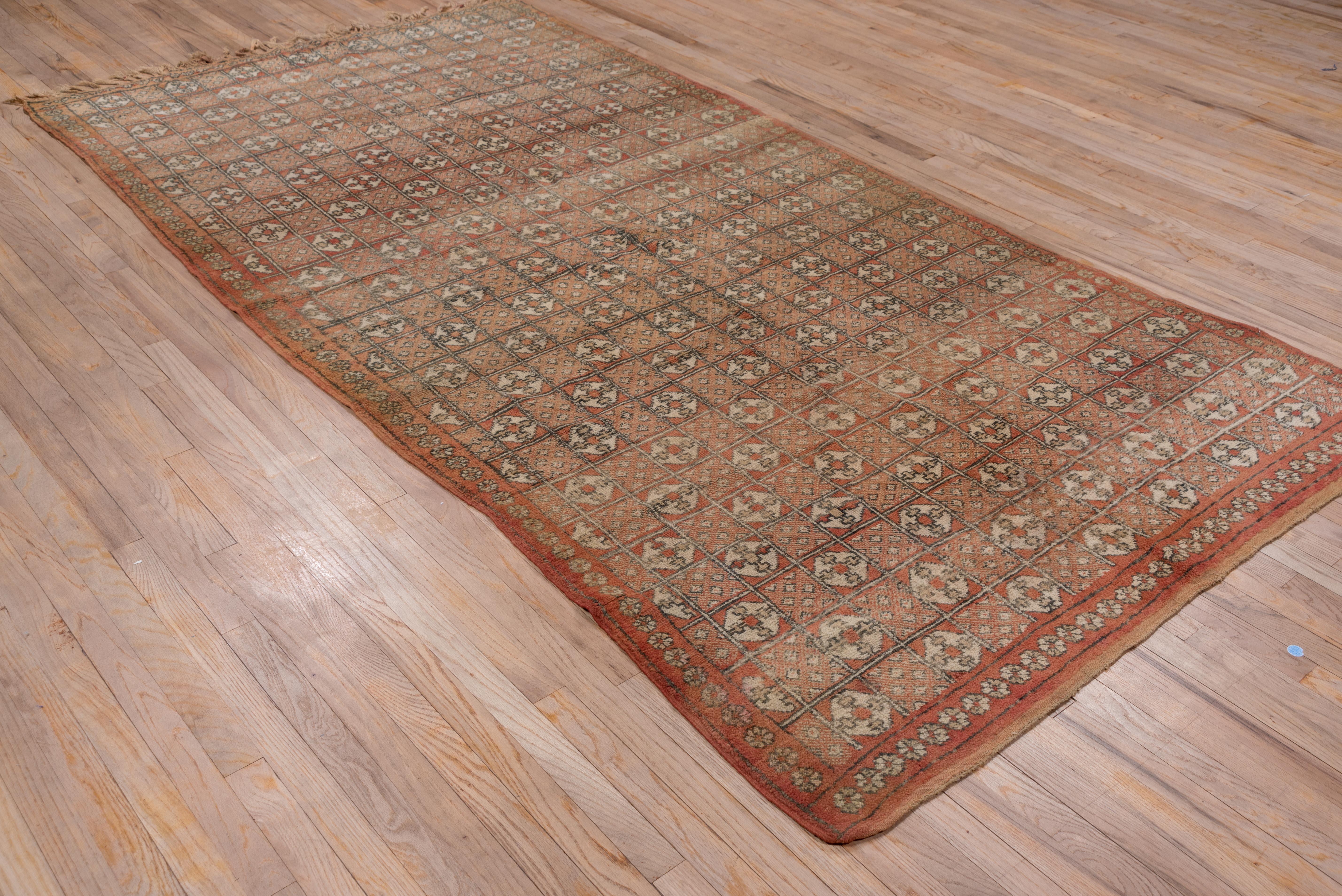 Hand-Knotted Diamond Patterns on Moroccan Village Rug For Sale