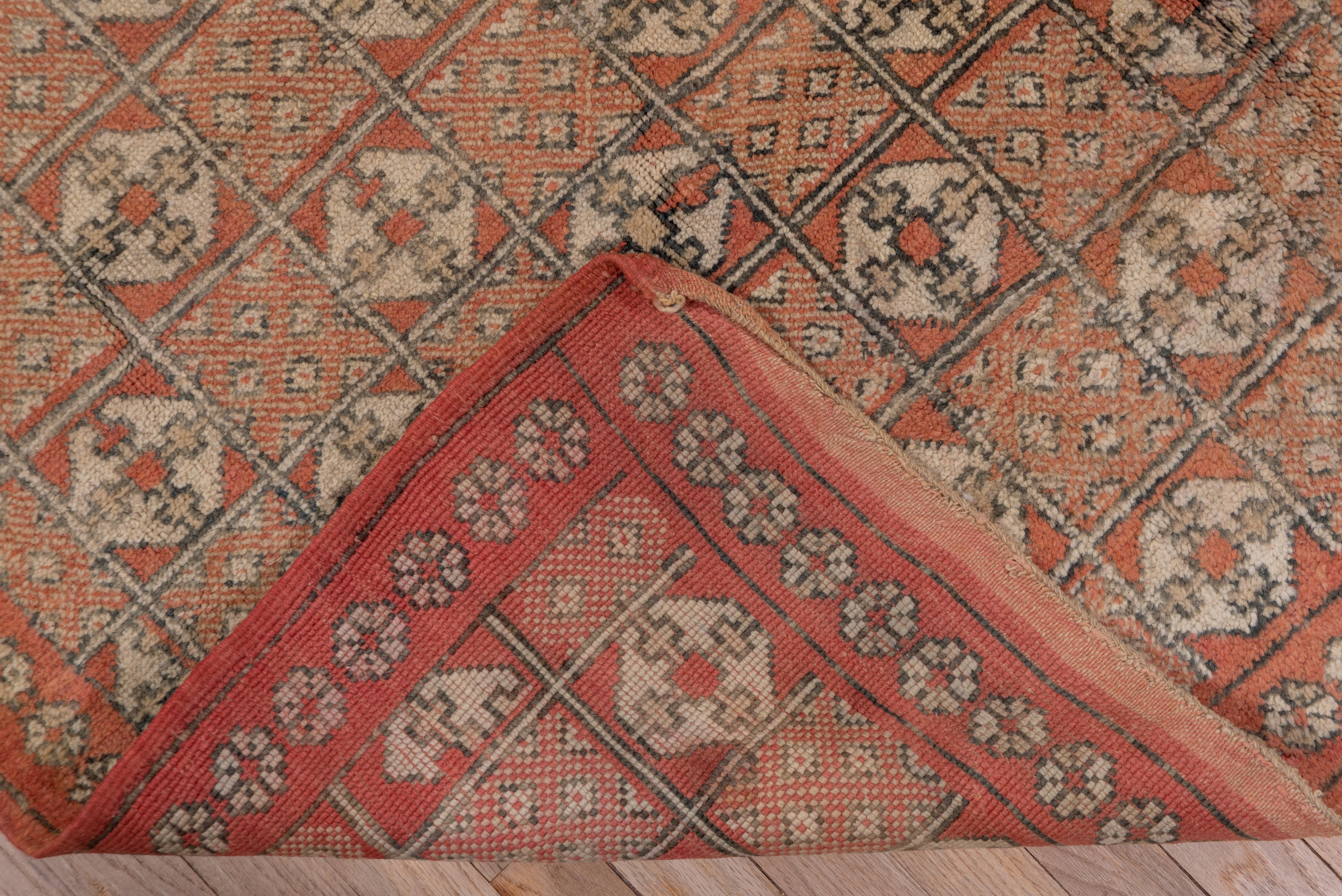 Wool Diamond Patterns on Moroccan Village Rug For Sale
