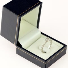 Diamond Pave 18 Karat White Gold Handmade Cocktail Legacy Vintage Flower Ring
