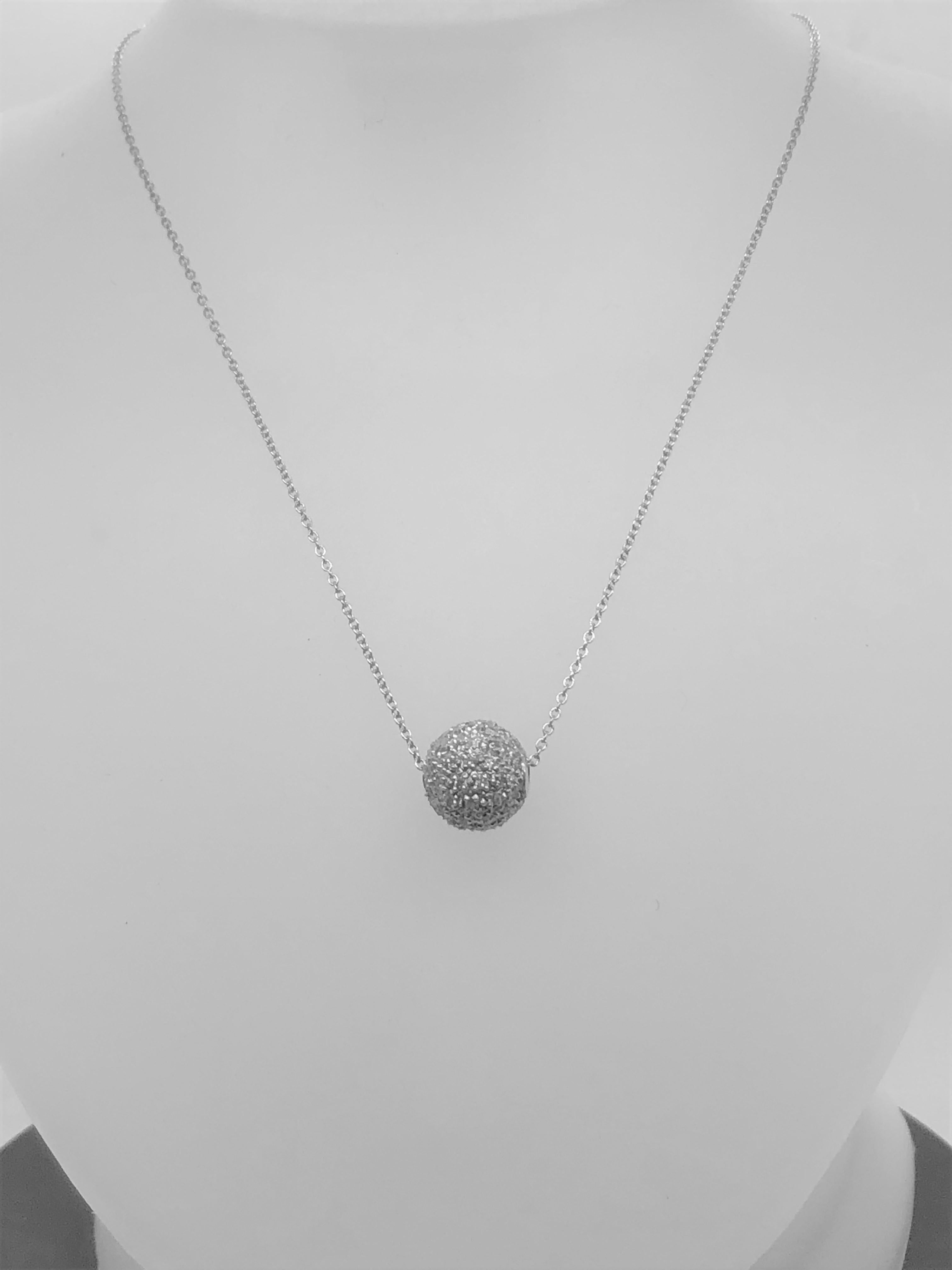 pave ball necklace