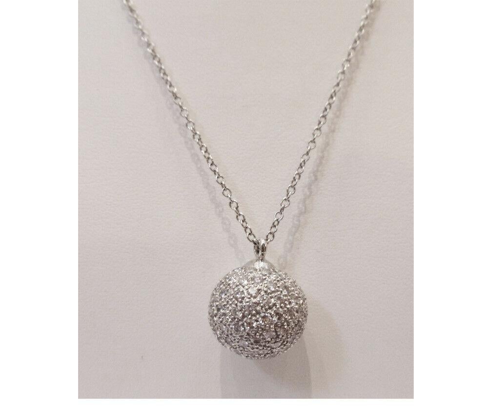 pave ball necklace