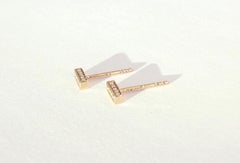 Allison Bryan Clous d'oreilles en forme de barre avec pavé de diamants