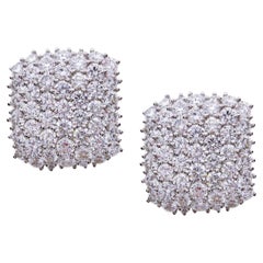 Boucles d'oreilles clips avec pavé de diamants