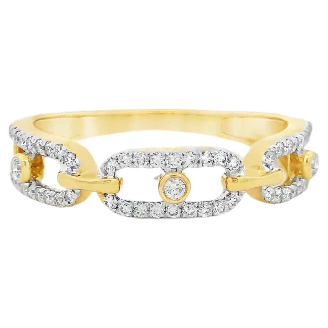 Diamond Pavé Cluster Ring 0.25 Carat in 14K Yellow Gold, Size 7