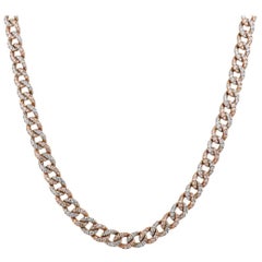 Diamond Pave Cuban Link Necklace