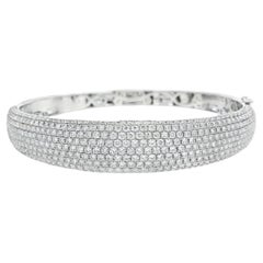 Diamond Pavé Cuff Bracelet in 14K White Gold 5.00 Carats