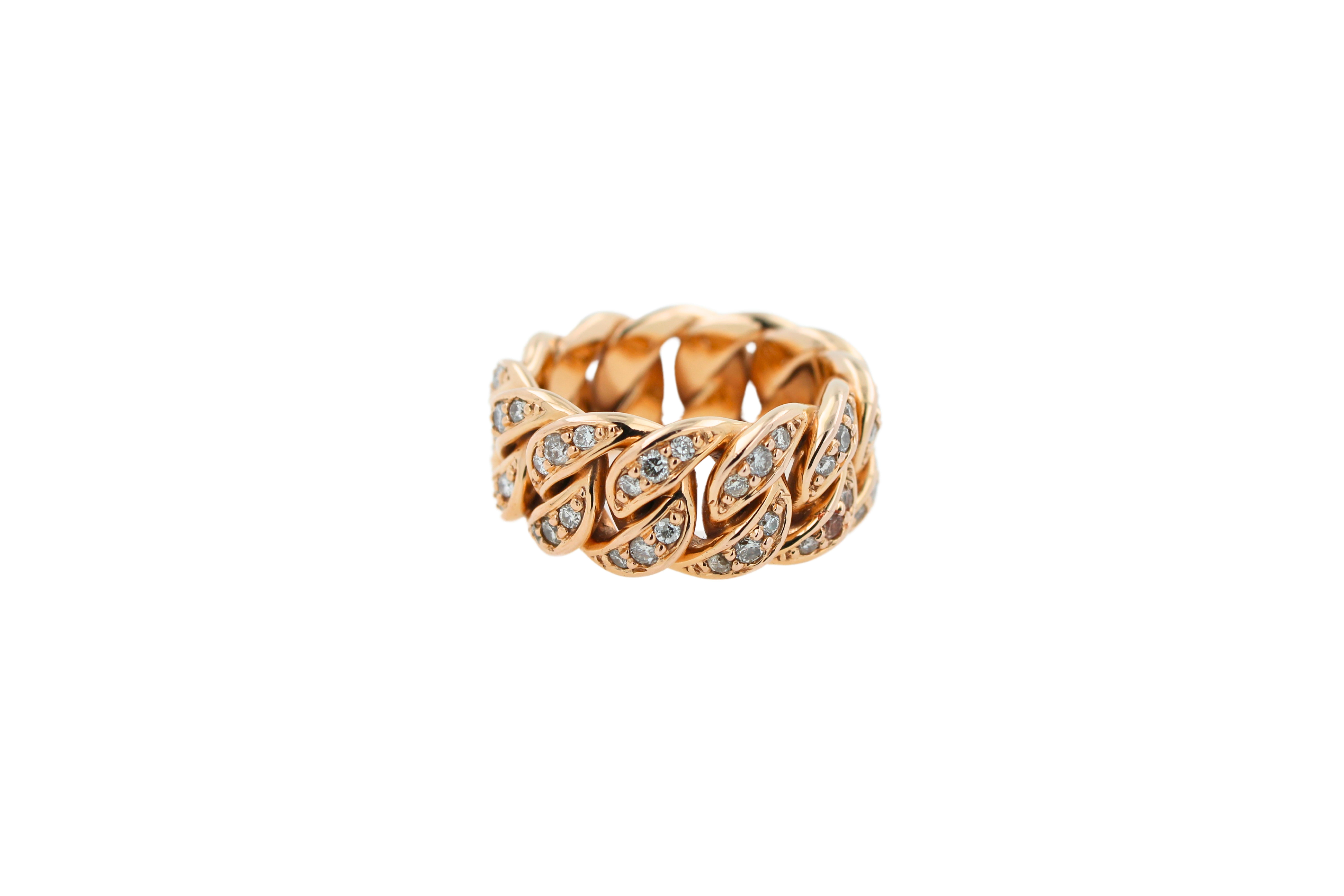 rose gold cuban ring