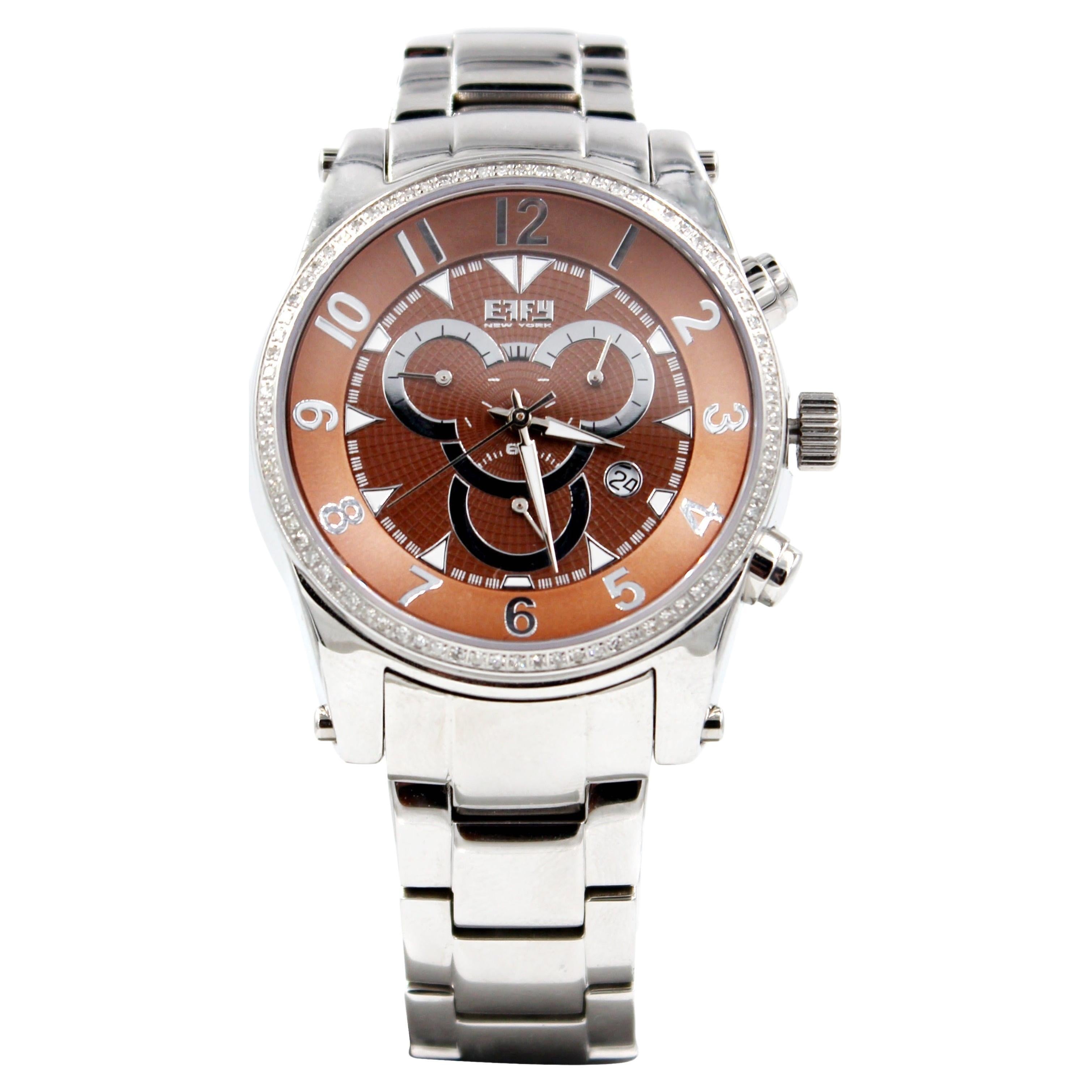  Luxus Schweizer Quarz-Exotische Uhr mit Diamant-Pavé-Zifferblatt 0,64 Tcw im Angebot