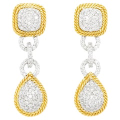 Diamond Pave Drop Earrings